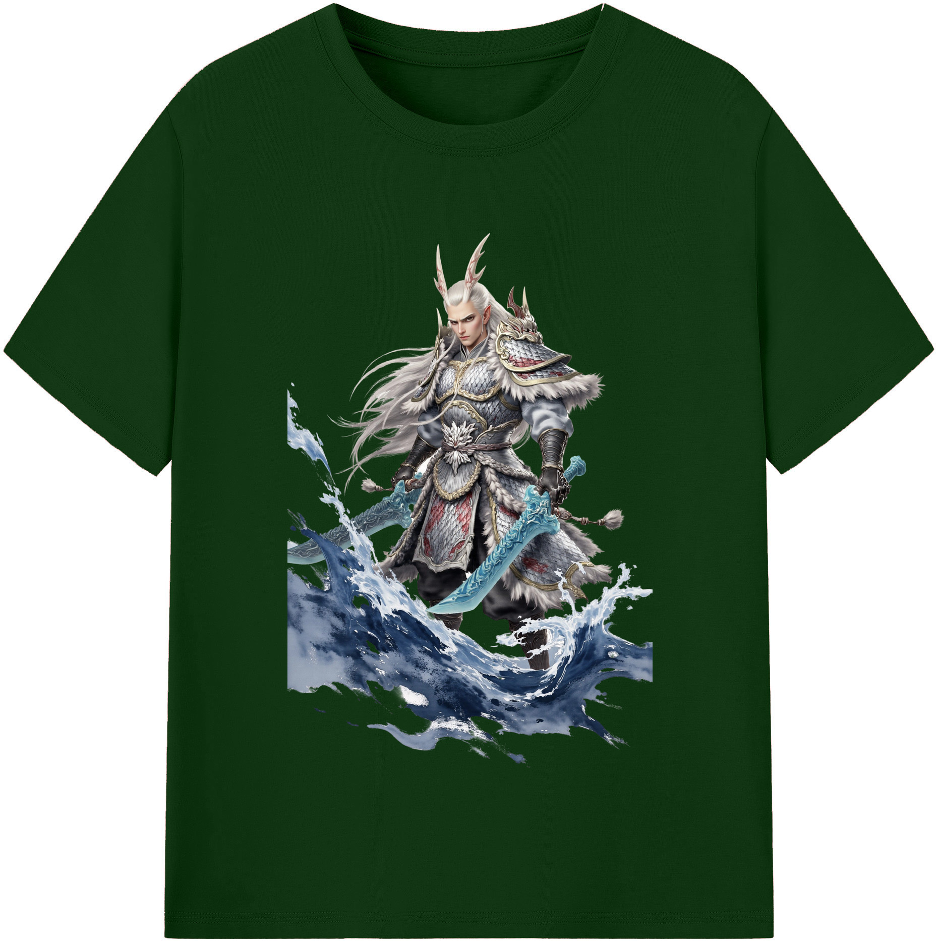 （画像用） Ne Zha 2 ナタ 魔童の大暴れ 綿100％半袖Tシャツ（フロントプリント）